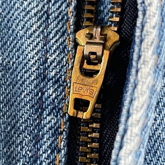 Vintage 1980s Levis 536 Womens Jeans 27x27 High Waist Raw Hem Denim Orange Tab - Picture 16 of 16